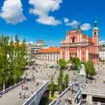 Ljubljana city centre is traffic free perfect for a walking tour